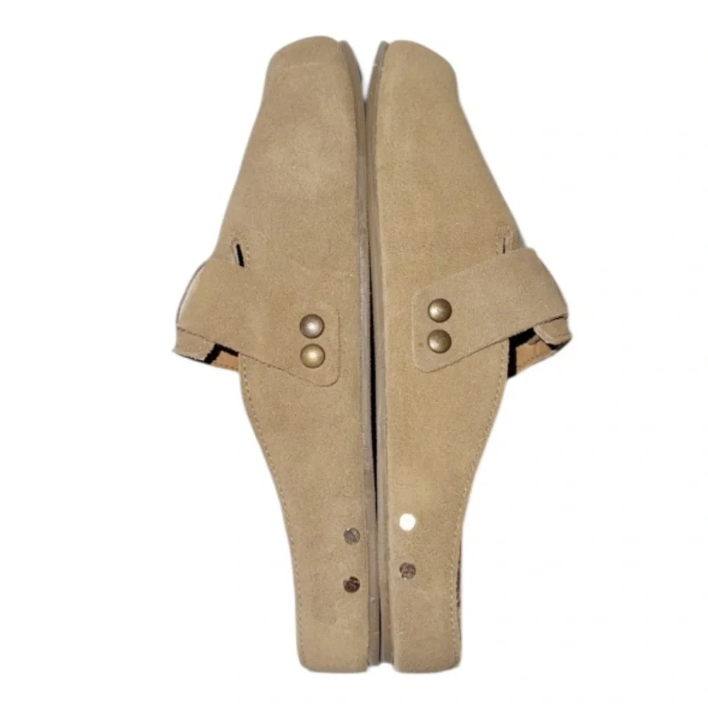 beek Tan Suede Buckle Mules NWOT - Picture 6 of 9